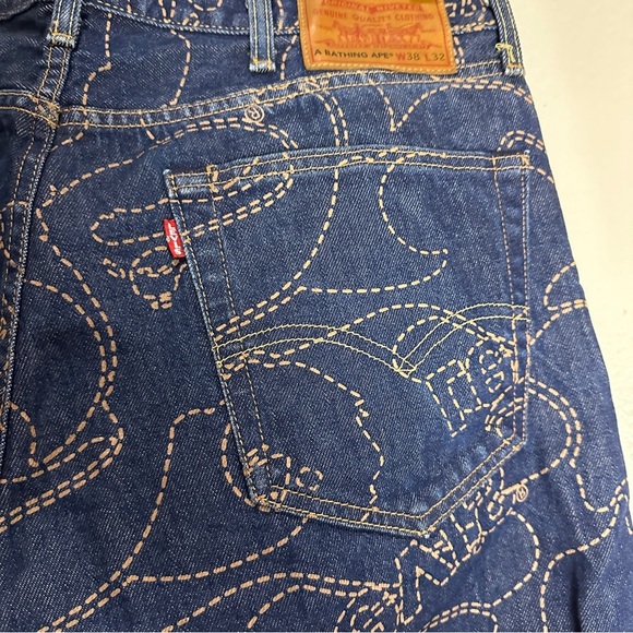 BAPE x Levi's Camo 501 93 Model Size 38 HTF - Picture 8 of 13